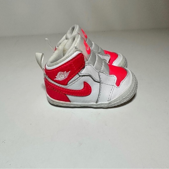 Nike Air Jordan 1 Crib Bootie Racer Pink White AT3745-116 Baby Toddler Size 2C - Picture 1 of 7